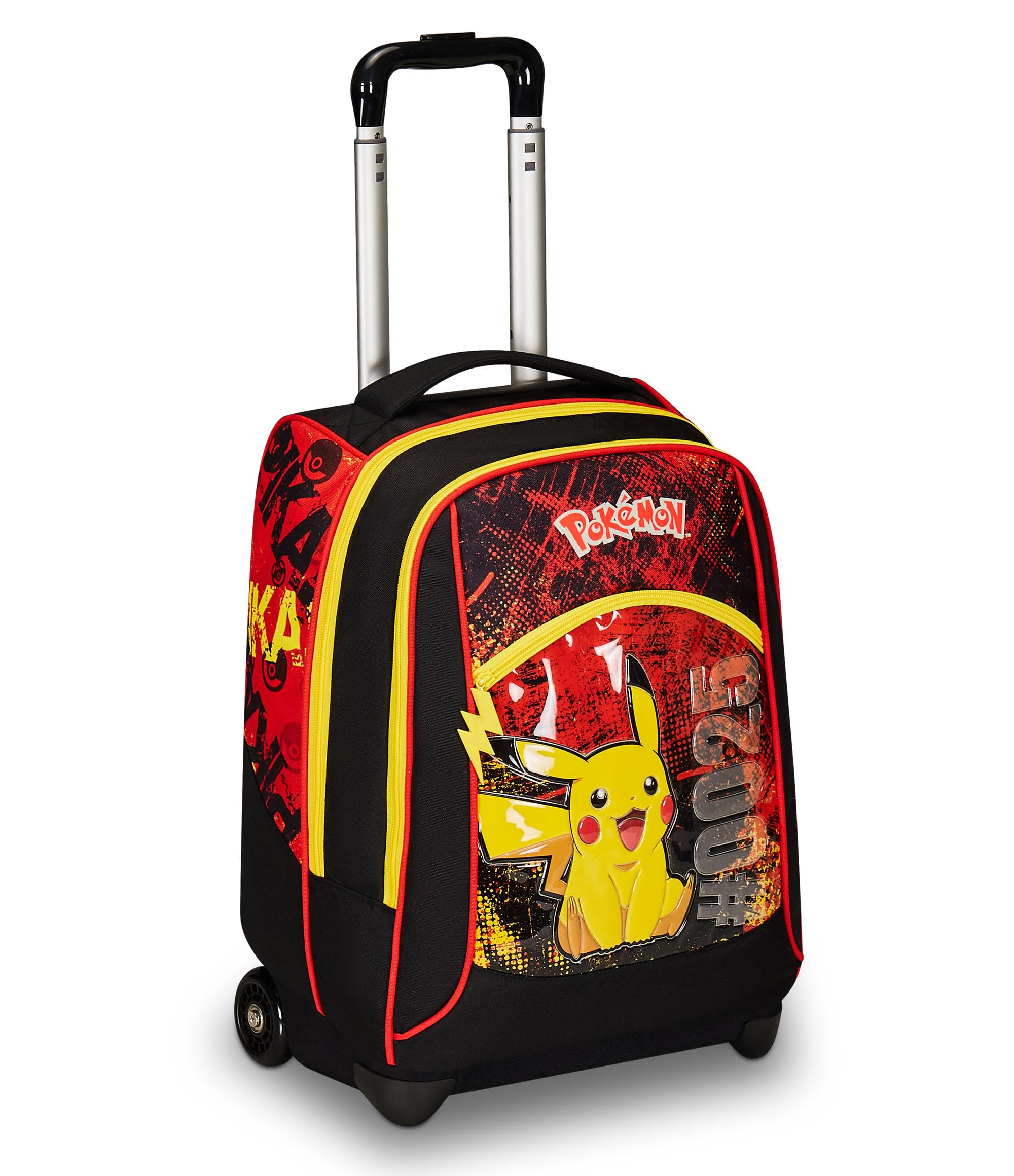 Seven Trolley Scuola Big, Rosso e Giallo, Pokemon Pikachu, Legendary Avengers, Doppio Scomparto, Tasca Porta Borraccia e Crossover System, Zaino Scuola Viaggio, Bambino Ragazzo
