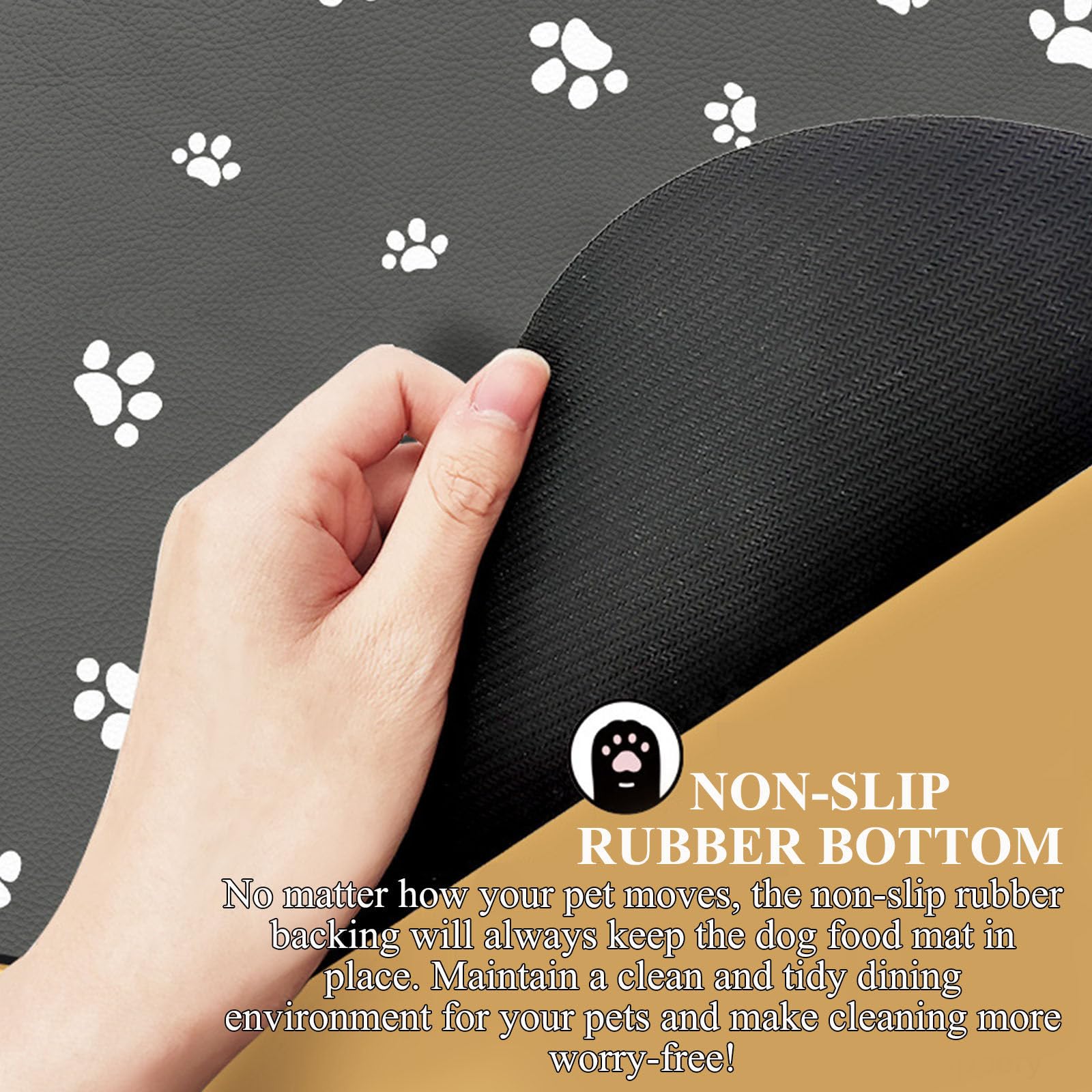 Tappetino Sotto Ciotola Cane Grande, Tappetini Sottociotola per Cane/Cani/Gatto Cibo Assorbente Asciugatura Rapida (Cane F,80x120cm)