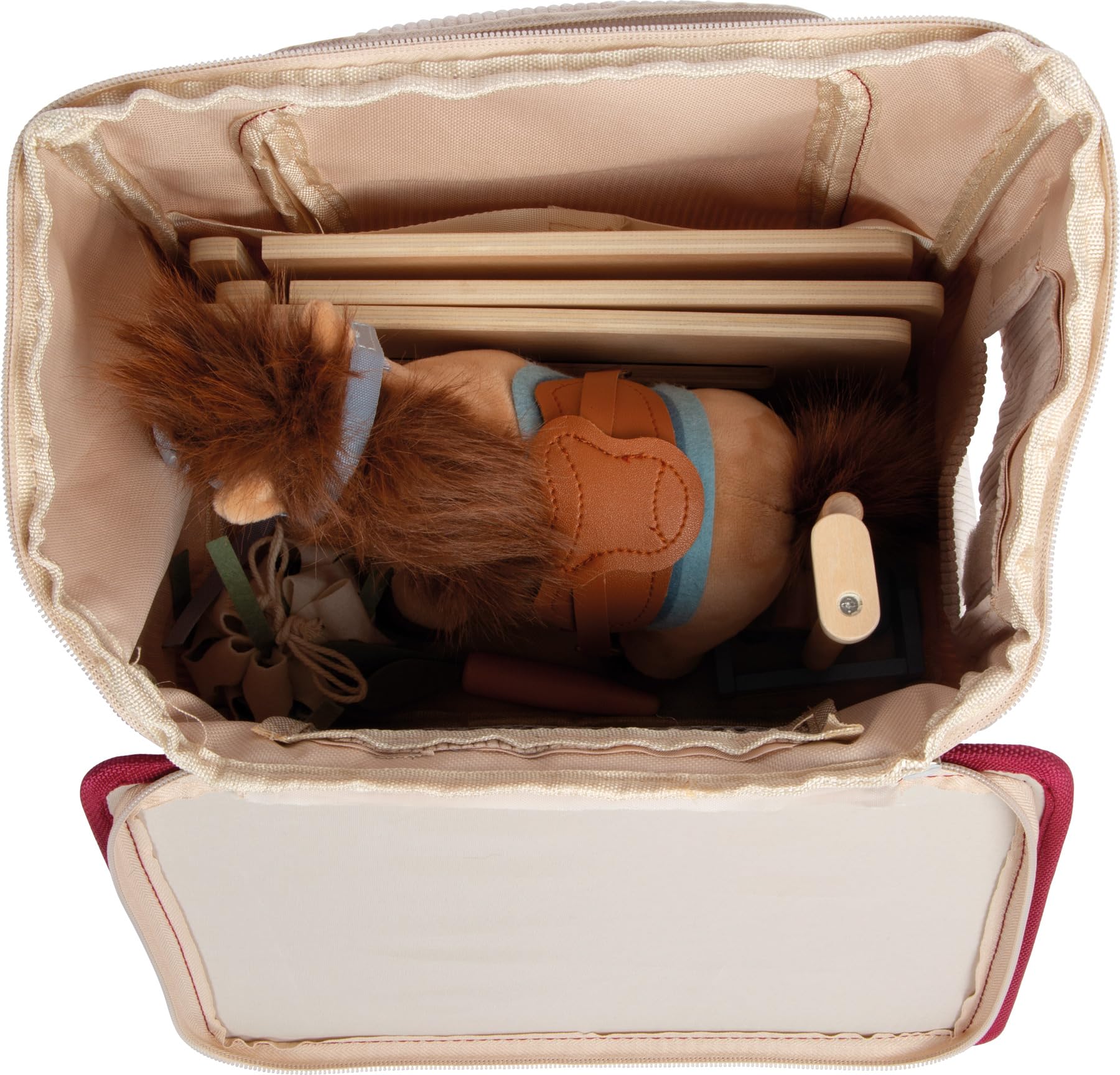 Small Foot Set da Gioco Cavallo con stalla e Accessori nella Borsa, Cavallo di Peluche con numerosi Accessori per Cavalcare e per la Cura, per Bambini dai 2 Anni, 12731