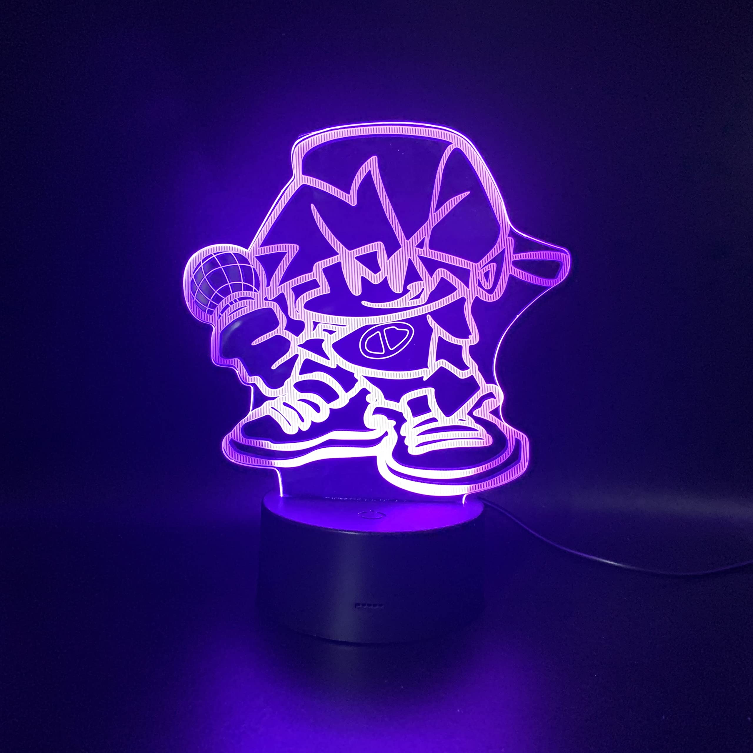 Lampara LED Videojuego Friday Night Funkin' Cambia Color USB Luz Nocturna y decoración