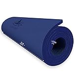 Hatha Yoga Extra Thick TPE Yoga Mat - 72x 32 Thickness 1/2 Inch -Eco Friendly SGS Certified - With High Density Anti-Tear Exercise Mats For Home Gym Travel & Floor Outside (Blue)