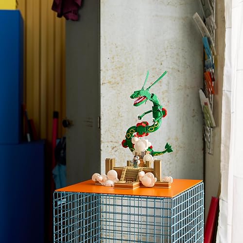 LEGO Pokémon Rayquaza - Anime Model Kit for Adults incl. Dragon Figure, Zinnia Trainer Minifigure & Ultra Ball - DIY Room or Shelf Decor - Collectible Gaming Gift Idea - 72168 - 3