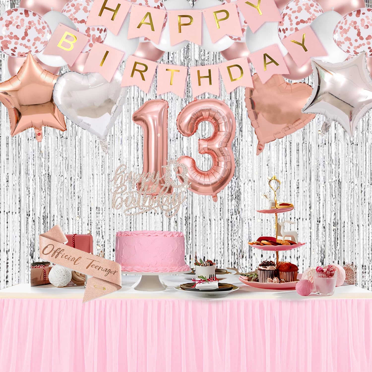 13 Birthday Themes For Girls Buy Festiko Glitter Officially A Teenager