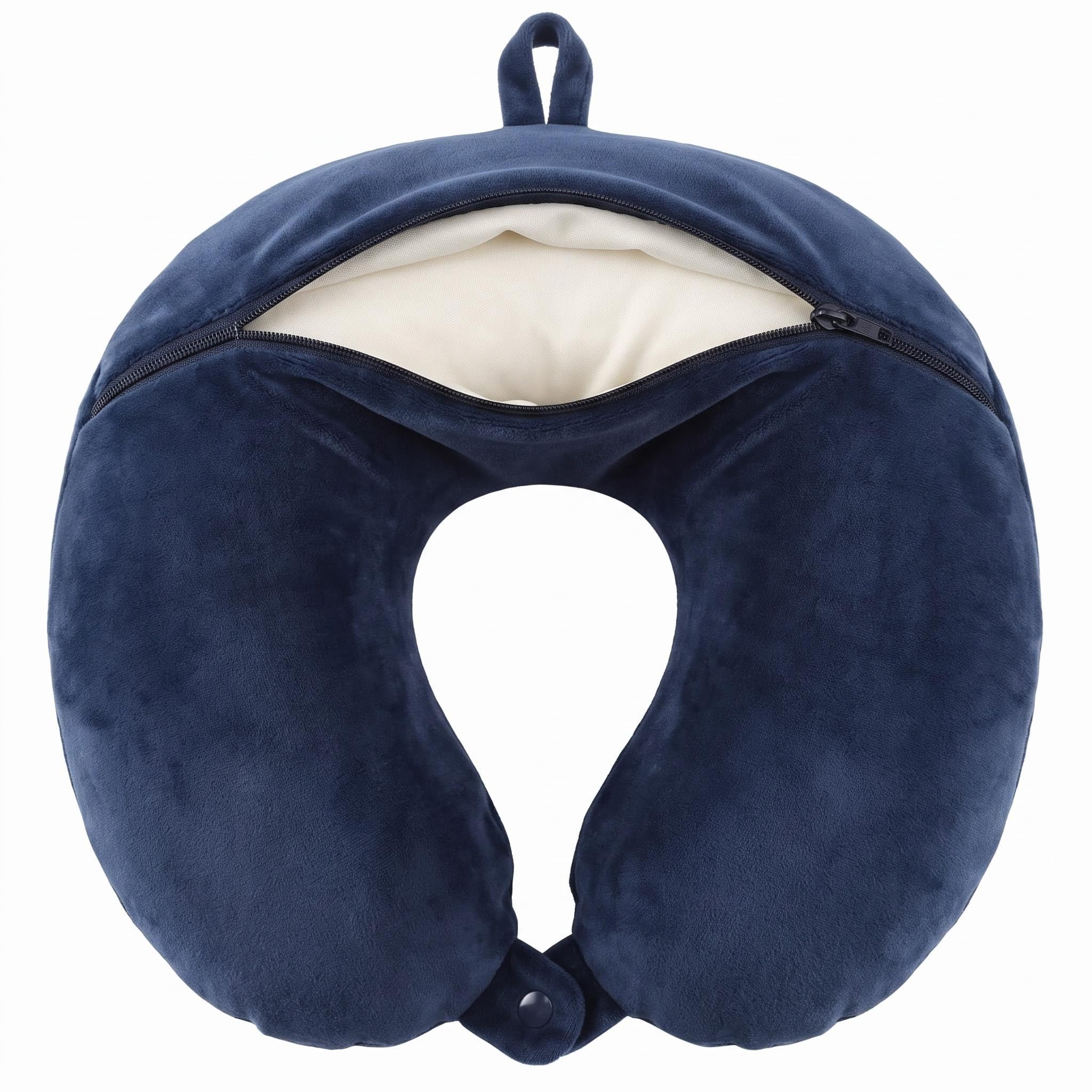 Travel Neck Pillow Memory Foam U-Shaped with Washable Cover for Airplane