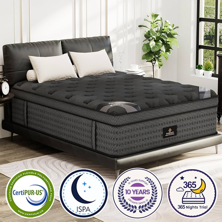 Amazon.com: Queen Size Mattress, 16 Inch Deluxe Hybrid Queen
