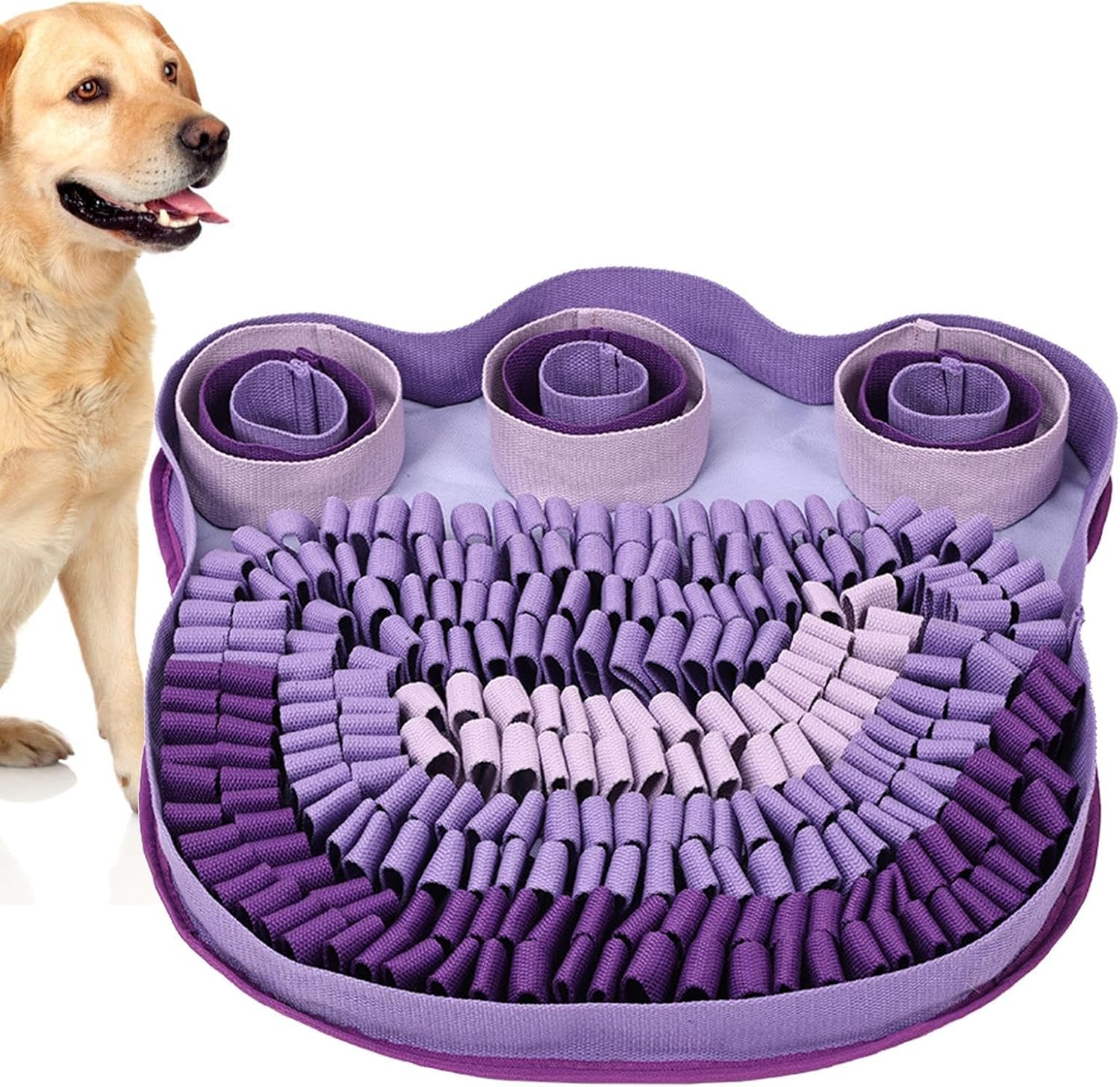 Snuffle Mat for Puppies,19x19 Inches Enrichment Toy Encourages Natural Foraging Skills,Dog Puzzle Mat - for Indoor Outdoor Home Living Room, Puppy Pets Small Medium Large Breeds