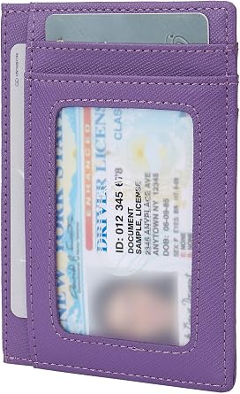 LinsCraft Slim RFID Blocking Credit Card Holder Minimalist Leather Front Pocket Small Wallet for Women Men | Slim