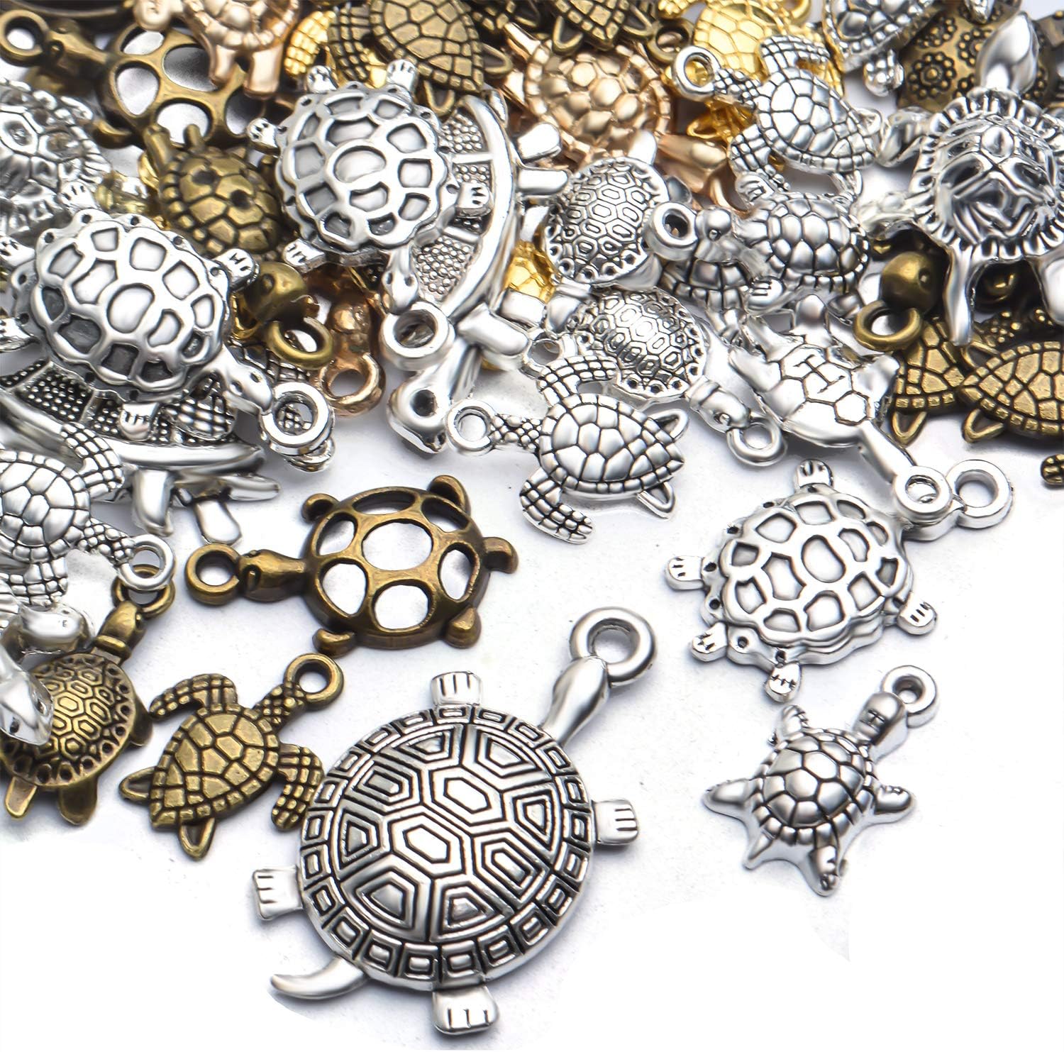 Aylifu 100g Mixed Styles Antique Animal Sea Turtle Charms Pendant Alloy Charms for Earring Necklace Bracelet Jewelry DIY Making - Image 4