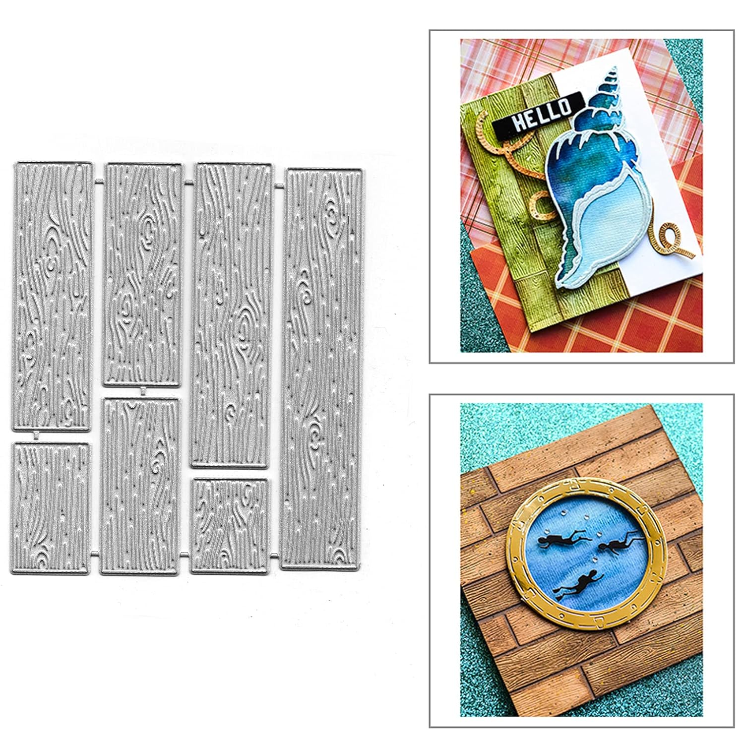 Wood Grain Metal Cutting Die - DIY Craft Stencil For Cards & Scrapbooking