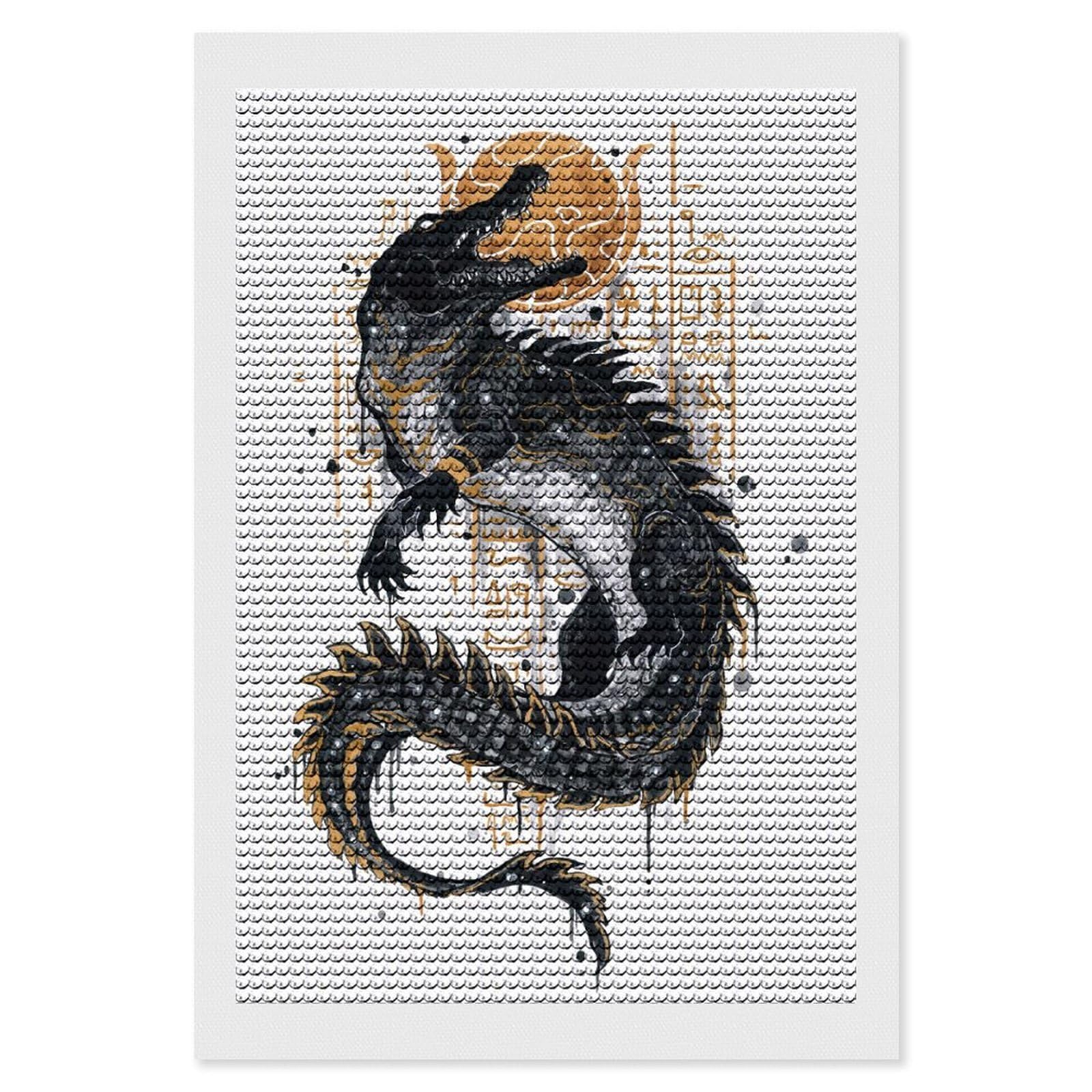 Junmoney Sobek Diamond Art Kit 8"x12", Creative Leisure Activity, Complete Accessories, Vintage Style Decor, for Women