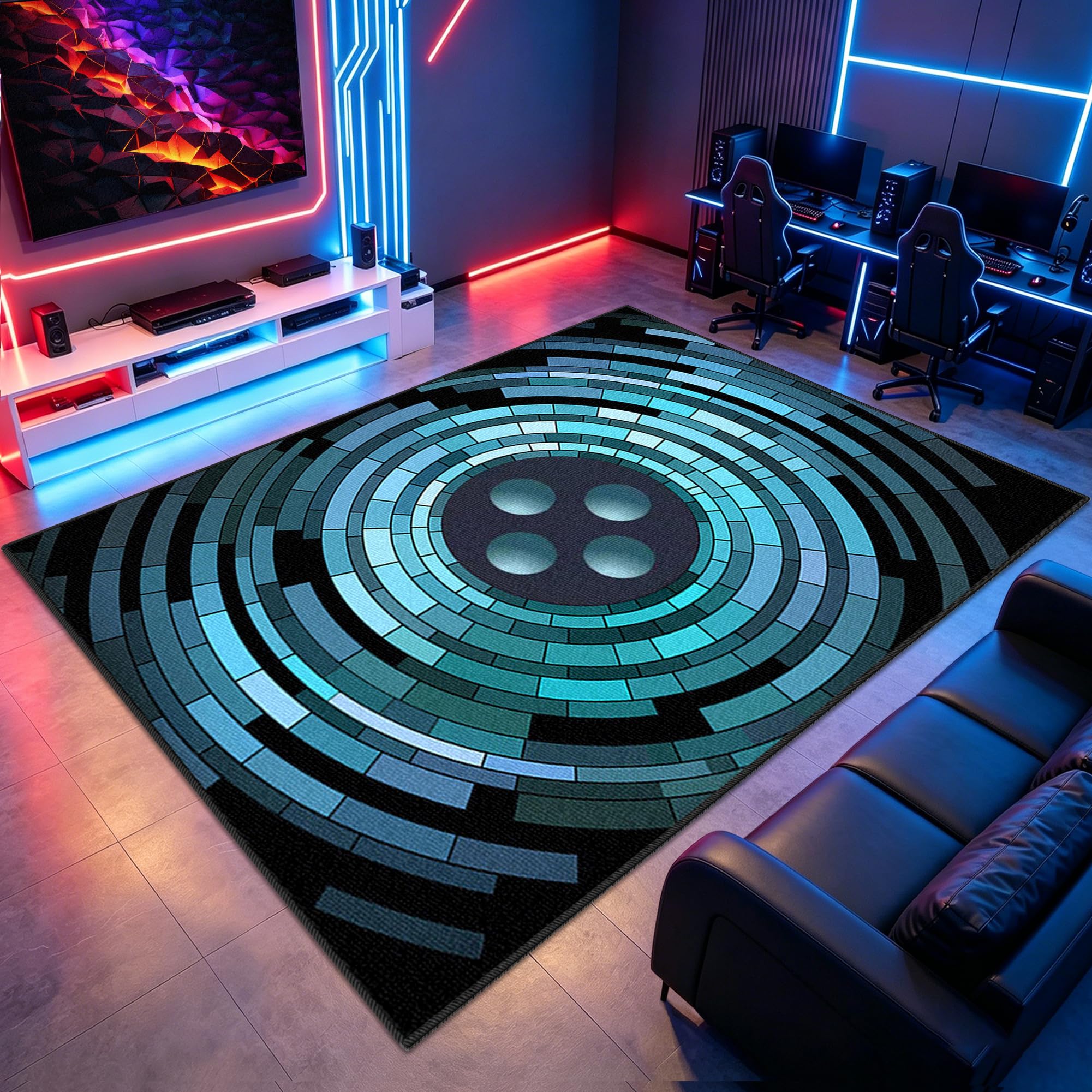 Tapis de jeu pour chambre de garçon 70 x 90 cm idéal pour créer un espace esports moderne