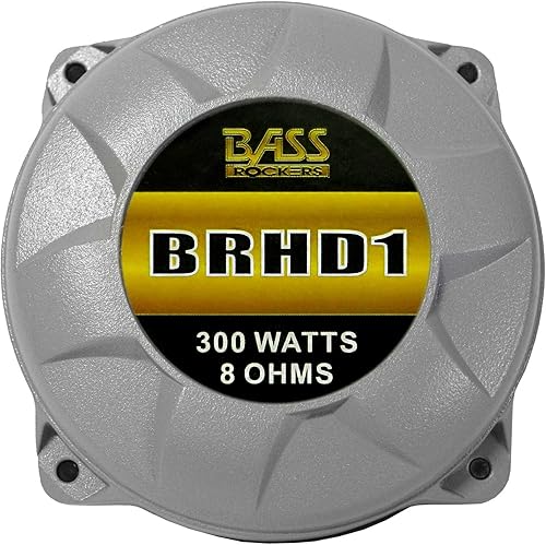 Bass Rockers Controlador de bocina de compresión de 300 W, atornillable, garganta de 1 pulgada (BRHD1) 150 W RMS bobina de voz reemplazable de 2