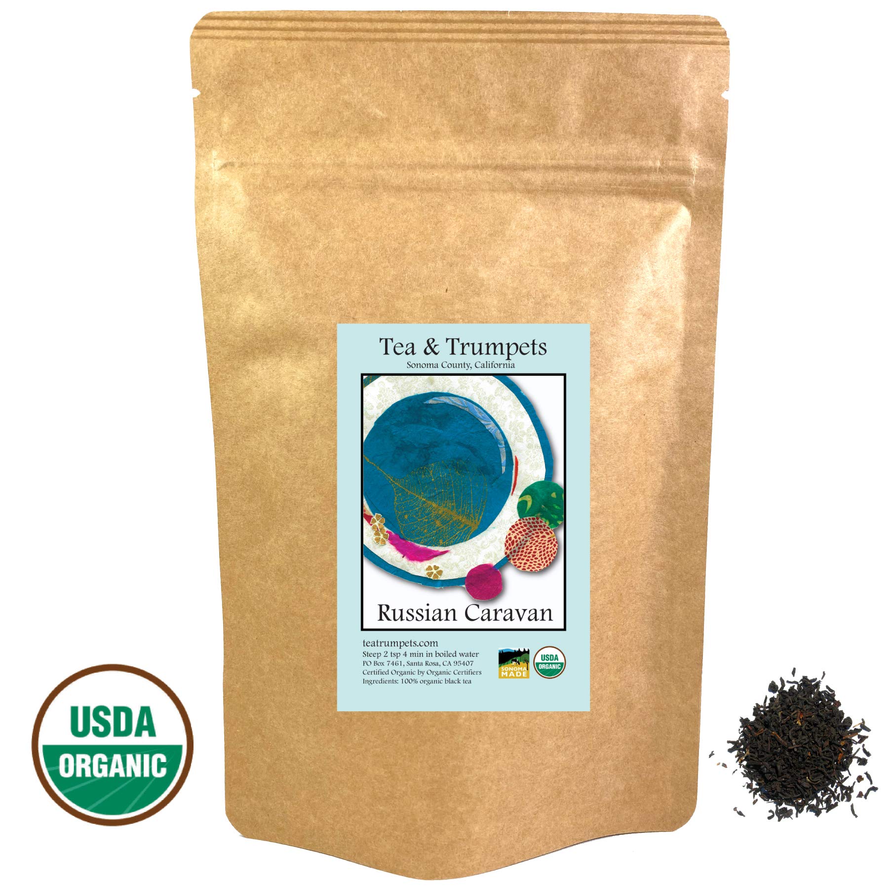 USDA Organic Russian Caravan Loose Leaf Black Tea - 4 oz