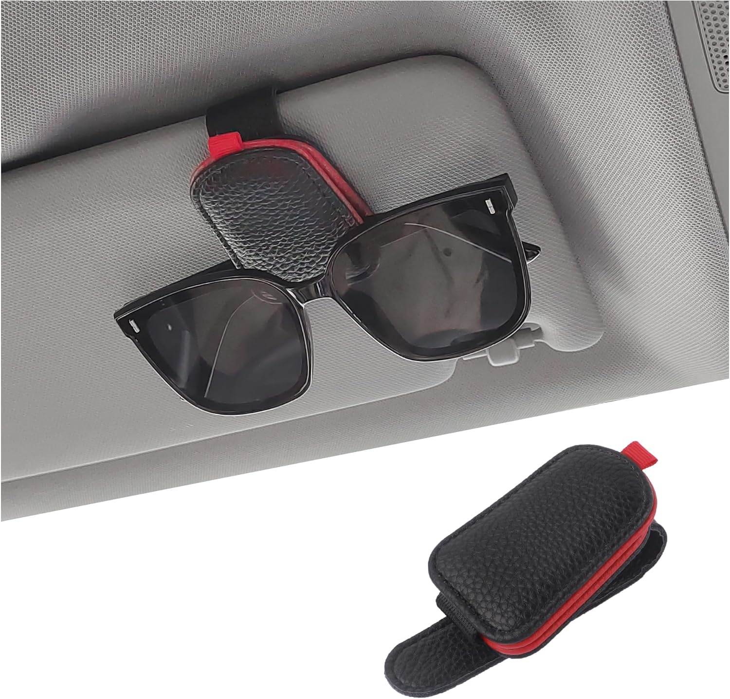 OFBAND Sunglass Holder for Car Leather Car