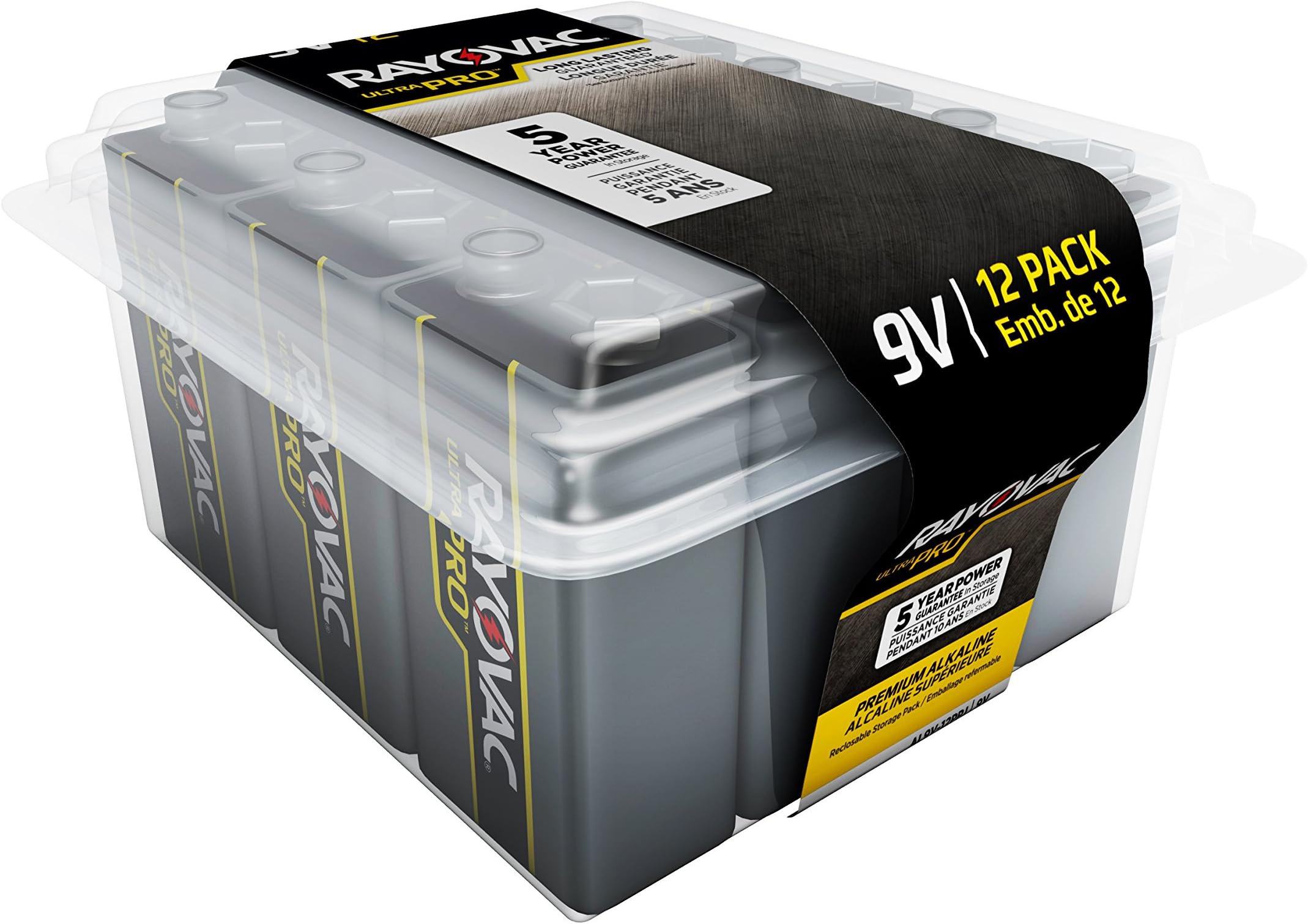 Ultra Pro Alkaline 9V Batteries, 12 Pack