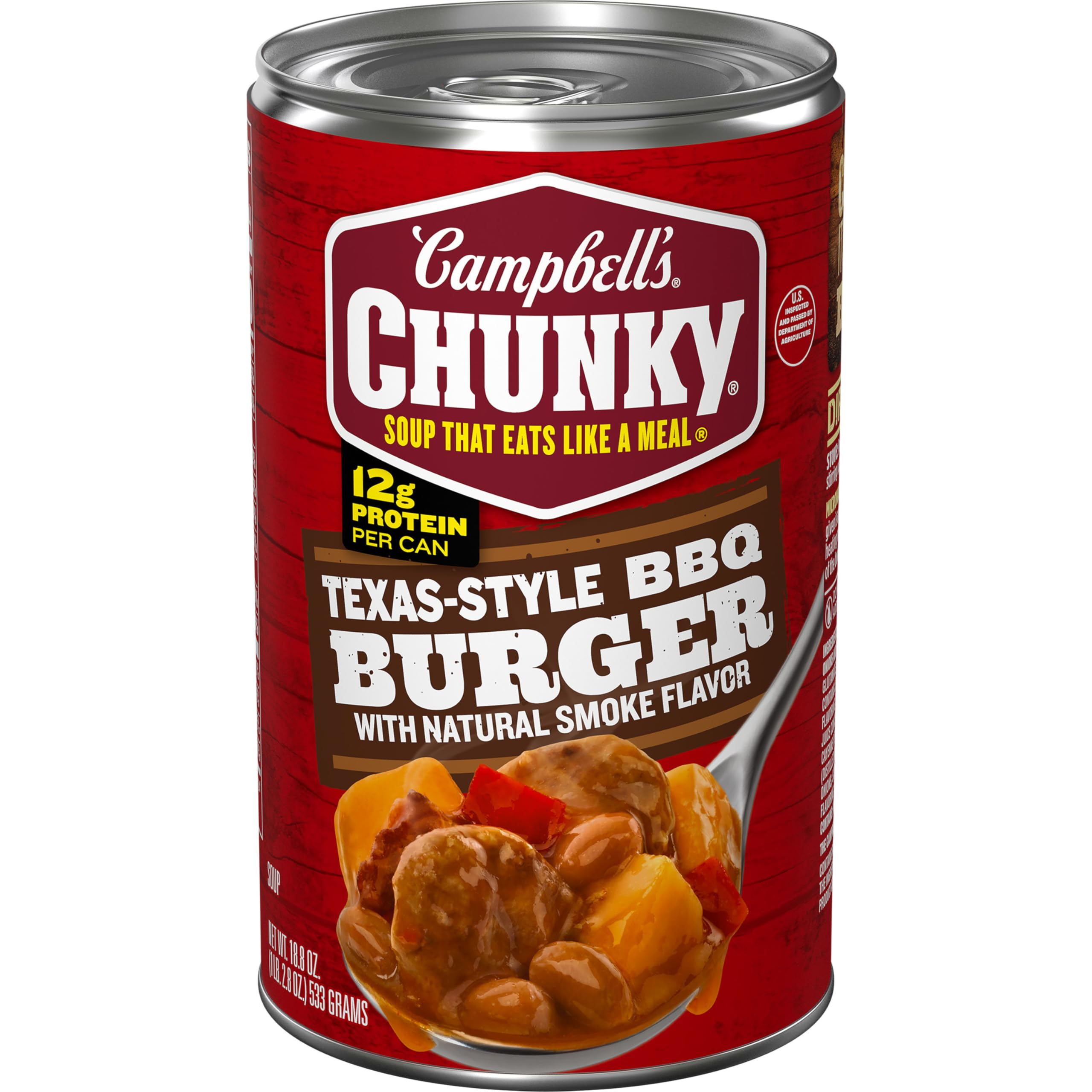 Campbell's Chunky Soup, Texas Style BBQ Burger, Natural Smoke Flavor, 19 Ounce Can