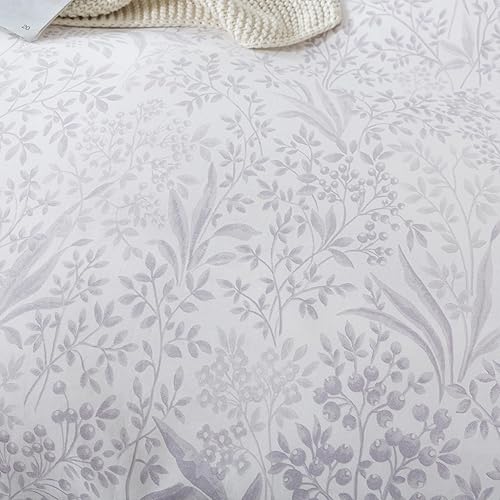 Miniatura 406 de HoneiLife - Juego de funda de edredón floral 100% algodón, 3 piezas, botánica, ropa de cama con cierre de cremallera y lazos en las esquinas