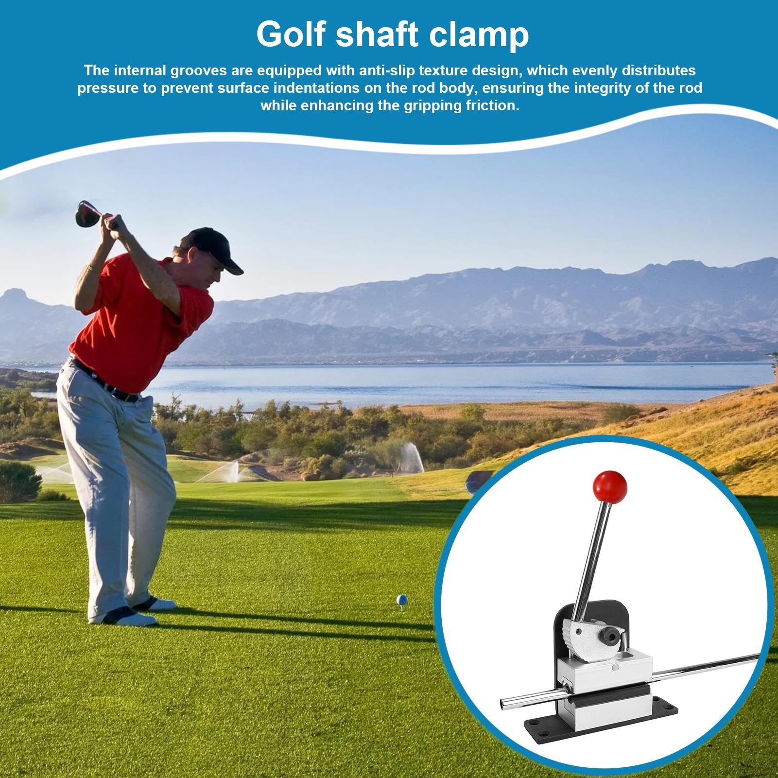 Strumento Grip Golf – Resistente antiruggine antiscivolo a sgancio rapido | Estrattore asta | Vite Banco Regolabile Manutenzione Sostituzione Allineamento Montaggio, Design Metallico Preciso