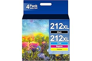 Epson Workforce WF-2830 Ink Cartridge: 4-Pack of 212XL Cartridges for Crisp, Vibrant Printing