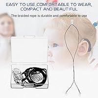 Vista 4 de Flutesan 3 Pack Hearing Aid Anti Lost Clips with Lanyard, Secure Retention Cord Holder for Elderly, Lightweight Hearing Aid Safety Clip Accessories