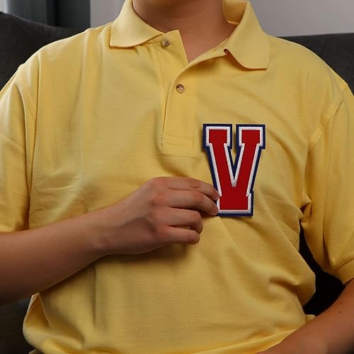 Miniatura 319 de Parches de letras termo-adhesivas de alta calidad – Lindas letras para ropa – Parche universitario para ropa – Letras bordadas de 4 1/2 parches