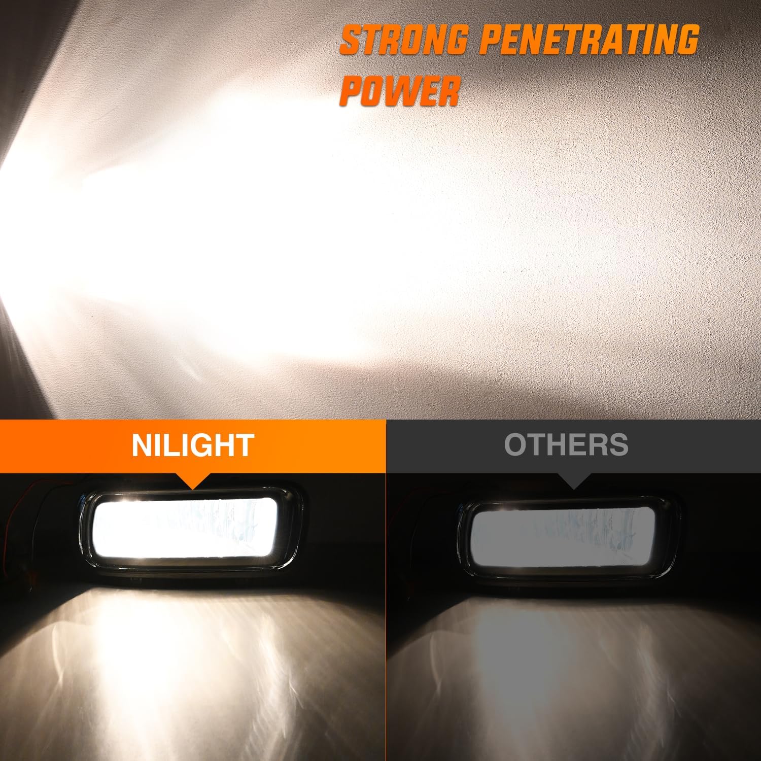 Nilight Fog Lights Assembly Compatible with 2004 2005 2006 Ford F-150 F150 Left Driver and Right Passenger Side Clear Lens w/H10 12V 42W Bulbs