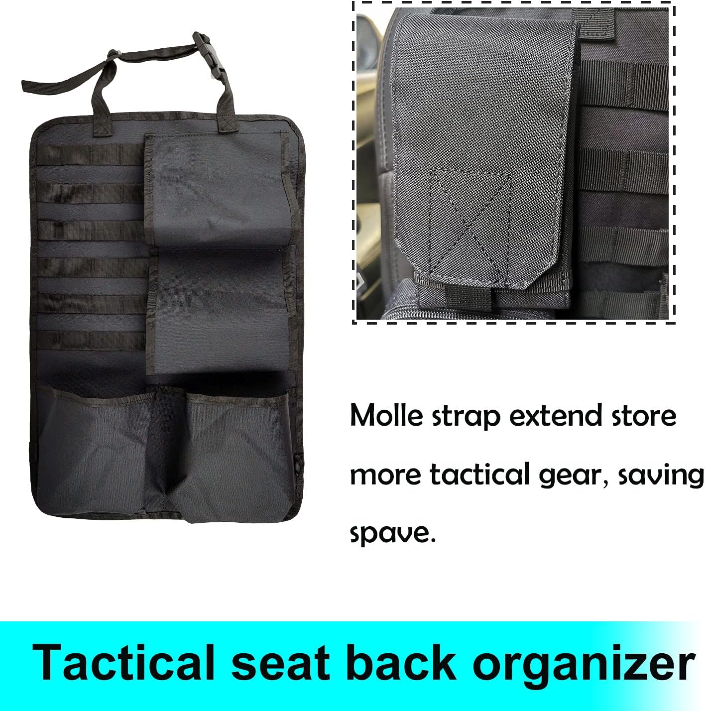 2PCS Tactical Seat Back Organizer Molle Car Backseat Gun Rack Shotgun Holder Panel Accessories Vehicle Seatback Rear Storage Cover Protector for Truck MPV Wrangler : Sports & Outdoors