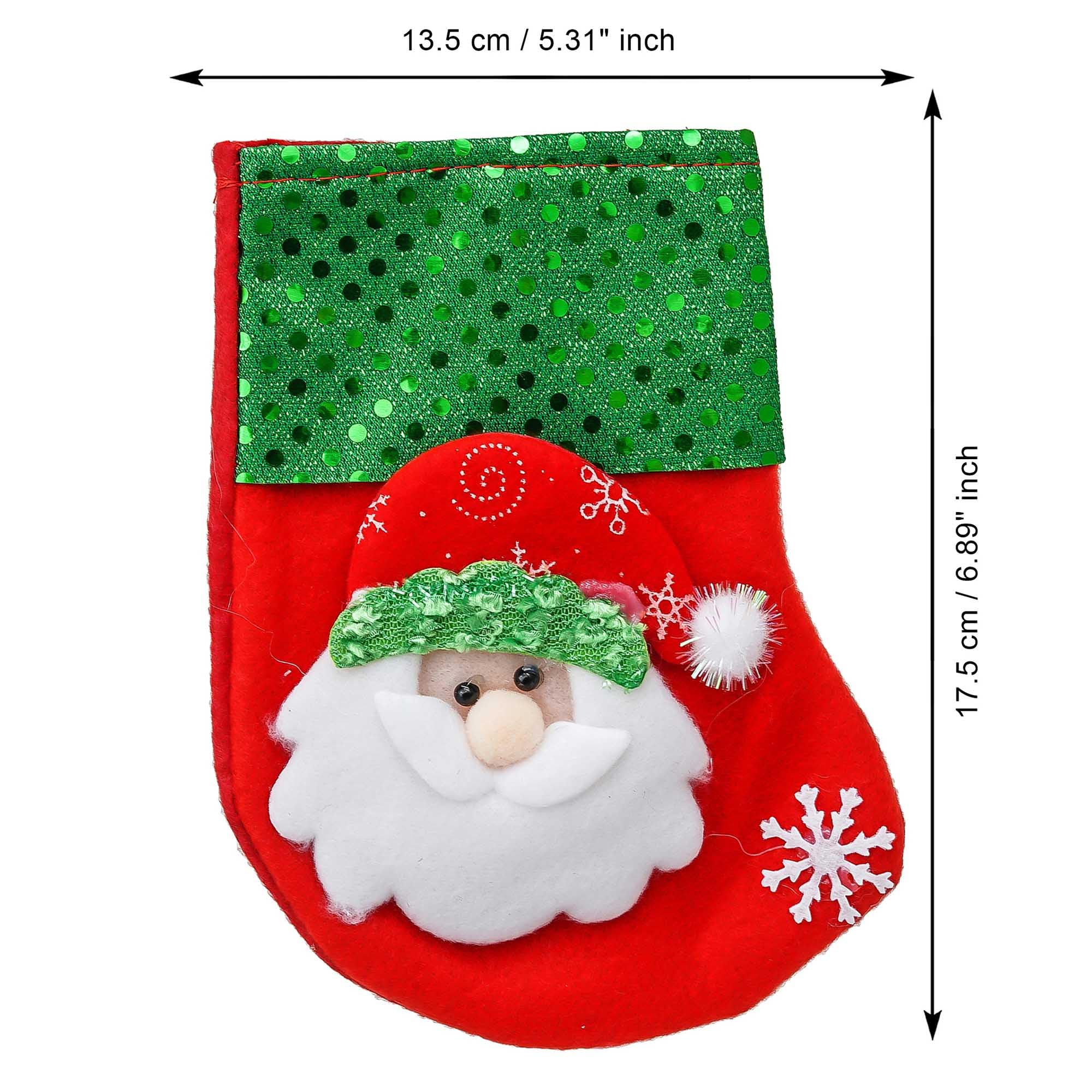 eCraftIndia Merry Christmas Stockings Santa Claus Design Socks Decoration Gifts for Women Men Kids Girls Boys Friends Christmas Decorations Items for Home Ornaments Props 2