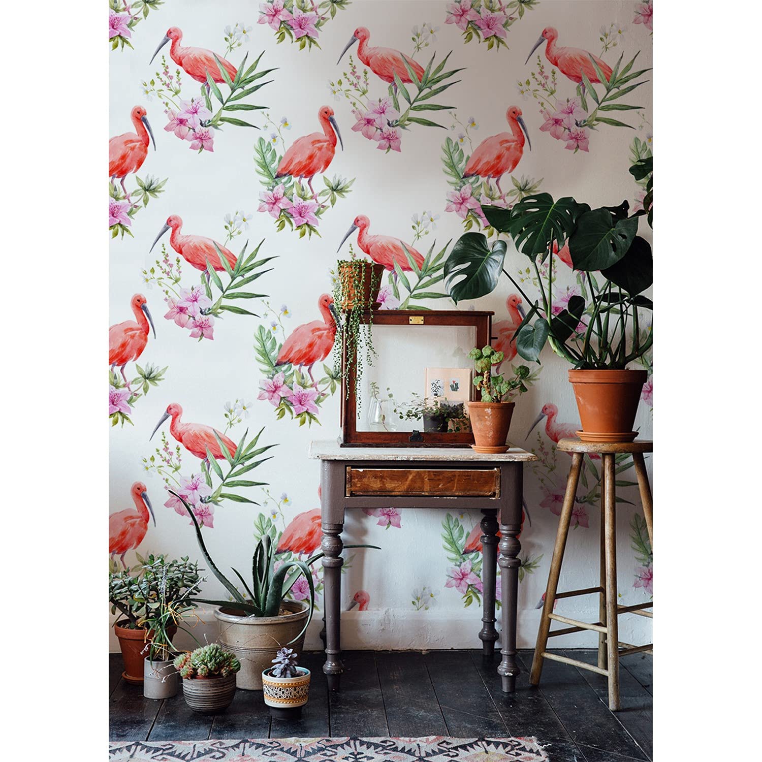 Papier Peint Stickers Muraux 290x290 cm Flamingo Coloray Auto-Adhésif