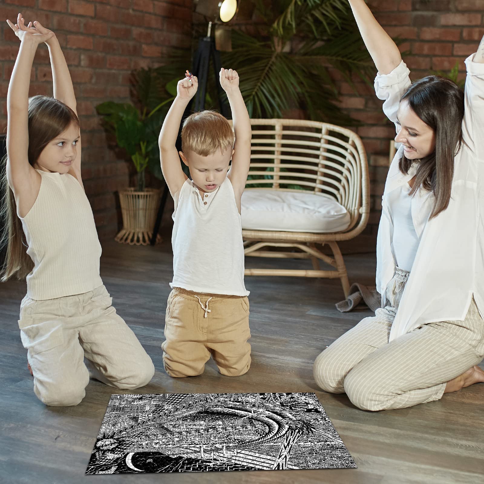 Antelope - Puzzle de 1000 pièces pour adultes, Cyber City Black & White Metropolitan Jigsaw Puzzles 1000 pièces Difficulté de l', haute résolution, finition mate, bords lisses, puzzle sans