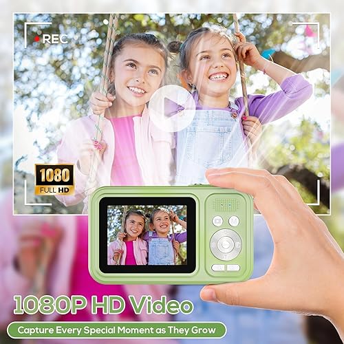 Miniatura 3 de Cámara digital para niños, cámaras digitales WITYEAH de 48 MP FHD 1080P para apuntar y disparar con zoom de 16X, cámaras portátiles compactas