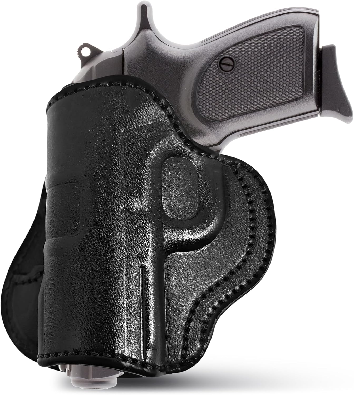 Genuine Leather OWB Holster for Small Guns 1911 3", Colt 1911 3", Bersa Thunder 380 - Resistant and Durable Leather Carry Holster - Comfortable Appendix - Maxx Carry Holsters