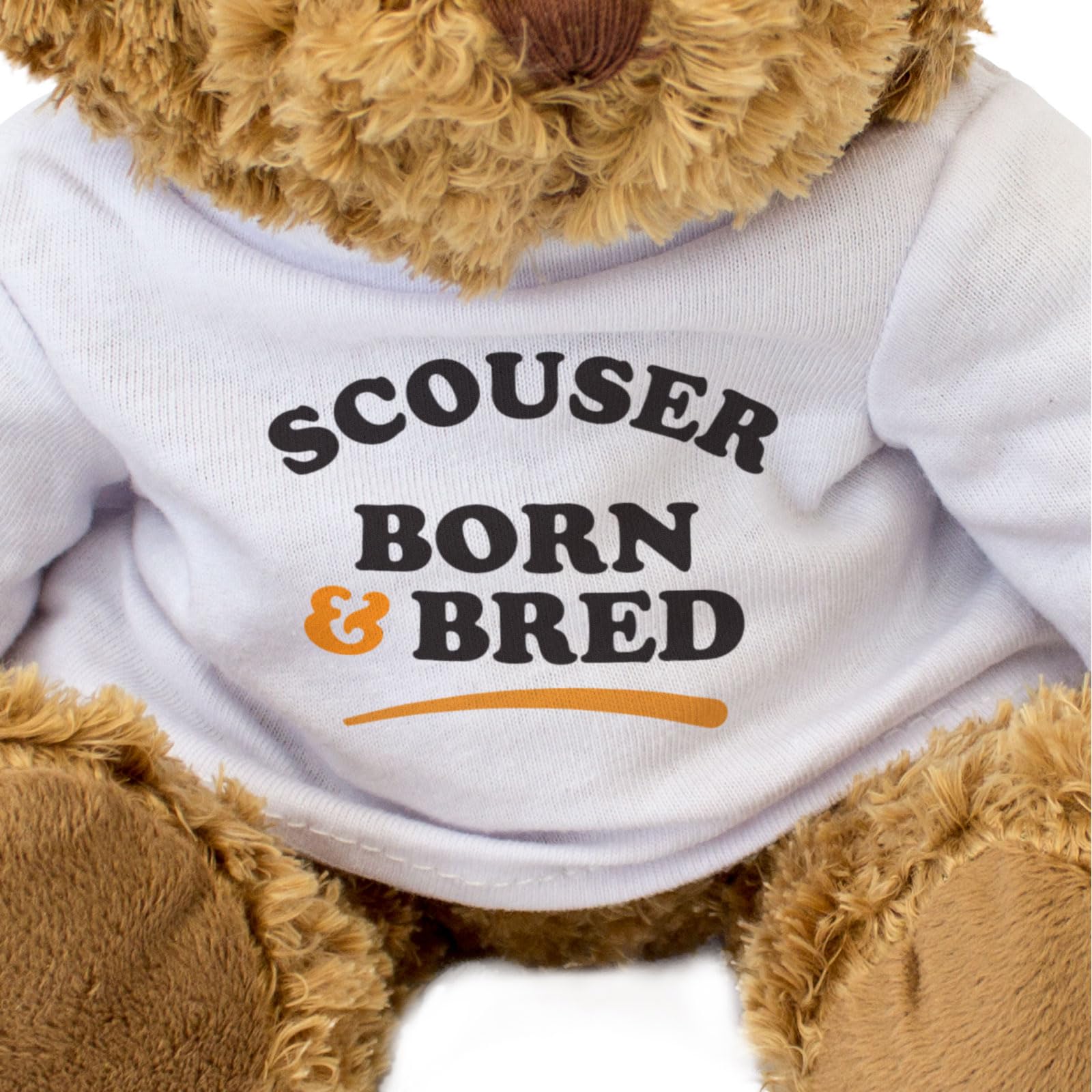 SCOUSER BORN & BRED - Teddy Bear - Cute Soft Cuddly Adorable - Liverpool Gift Present, Brown - Image 3