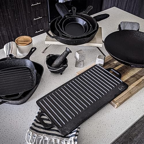 Miniatura 8 de Backcountry Iron Parrilla/plancha reversible de hierro fundido de un solo quemador de 10,5 pulgadas