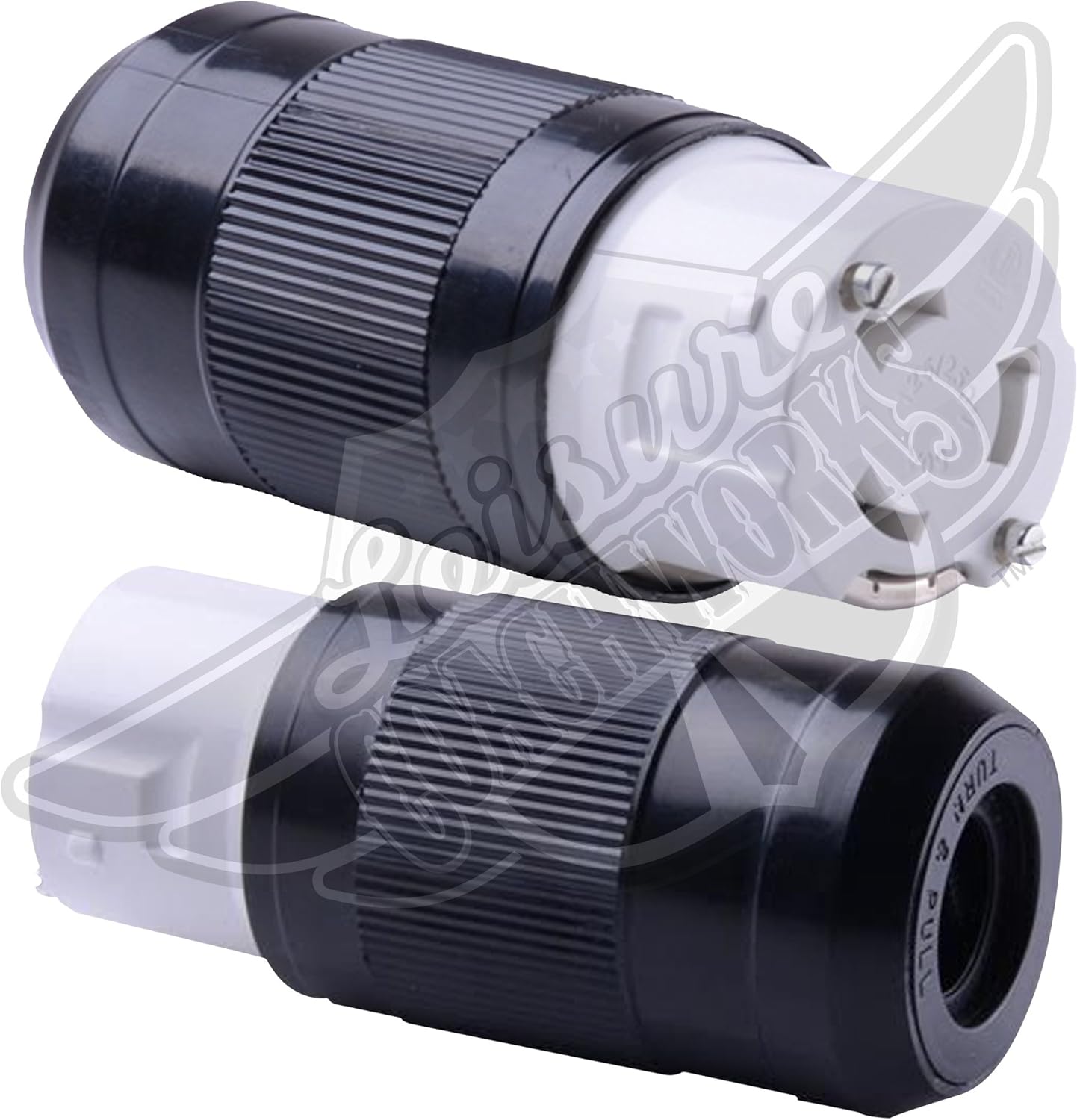 50 AMP RV Trailer Marine Power Cord Power Inlet - Female Twist locking Connector - Weatherproof Boot Kit : Automotive