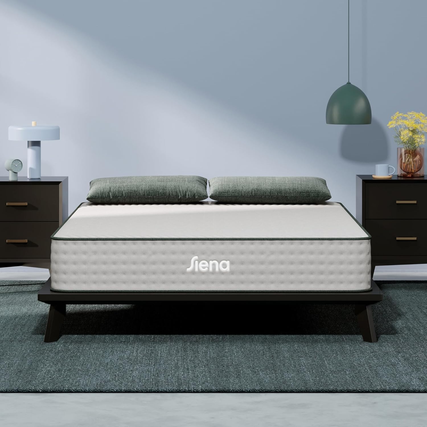 Siena 10” Queen Hybrid Firm Mattress - Memory Foam & Innerspring System - 180 Night Trial - Premium Pressure-Relieving Layers - 10 Year Warranty - Mattress in a Box - CertiPUR-US Certified - Thumbnail 2