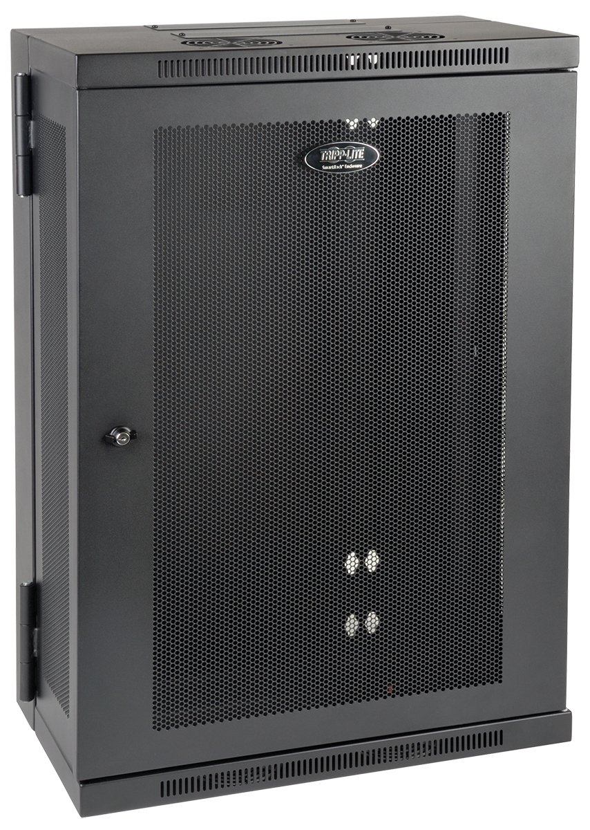 Tripp Lite18U Wall Mount Rack Enclosure Server Cabinet, Hinged, 13" Deep, Patch-Depth (SRW18US13)