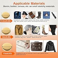 Vista 3 de Alritz Kits de botones a presión de cuero de 0.591 in con espaciador de martillo, 90 juegos de broches de presión de metal con 4 herramientas