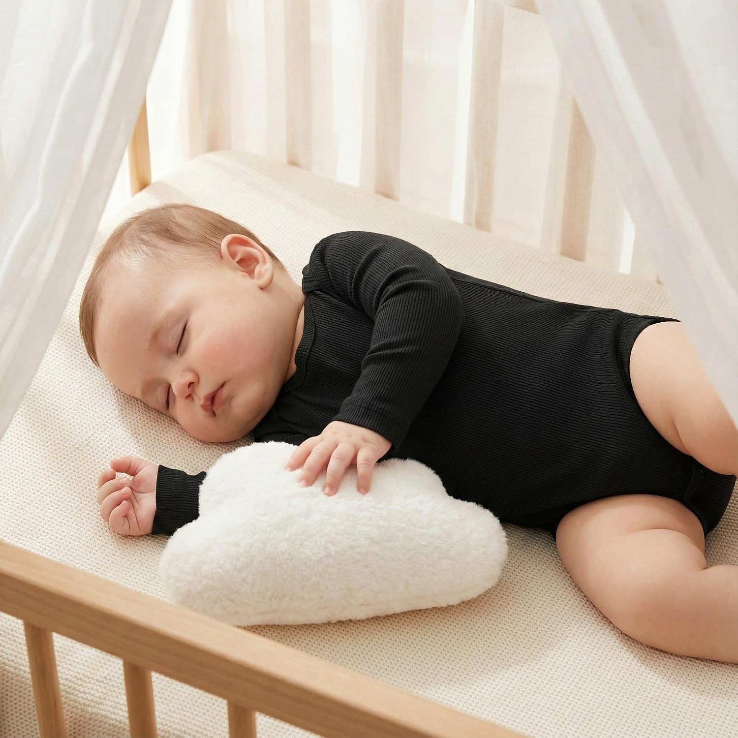 NMK 3-Pack Baby Bodysuits Rayon From Bamboo Short & Long Sleeve Solid Color