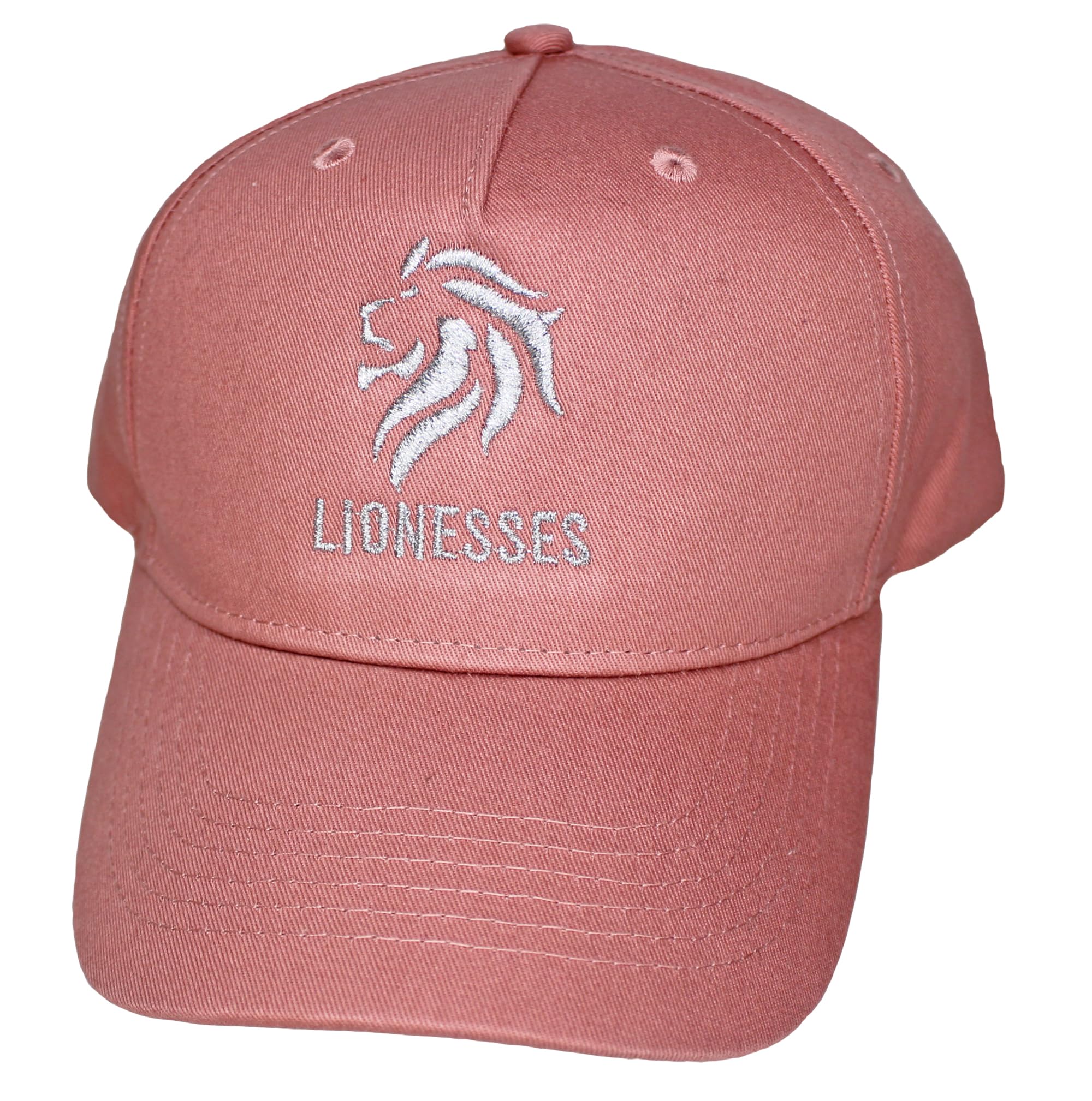 Teddyt's Women's Black England Lionesses Sparkly Embroidered Baseball Cap Hat (Vintage Rose Pink)