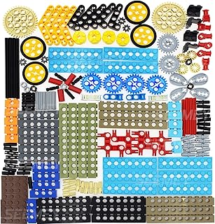 SEEMEY 184PCS Gear and Axle Set for Technic Parts Compatible with Lego Technic Parts, DIY Gears Assortment Pack((Liftarm, Pins, Axles, Connectors)) for Technic Building Blocks Set(Random Color)