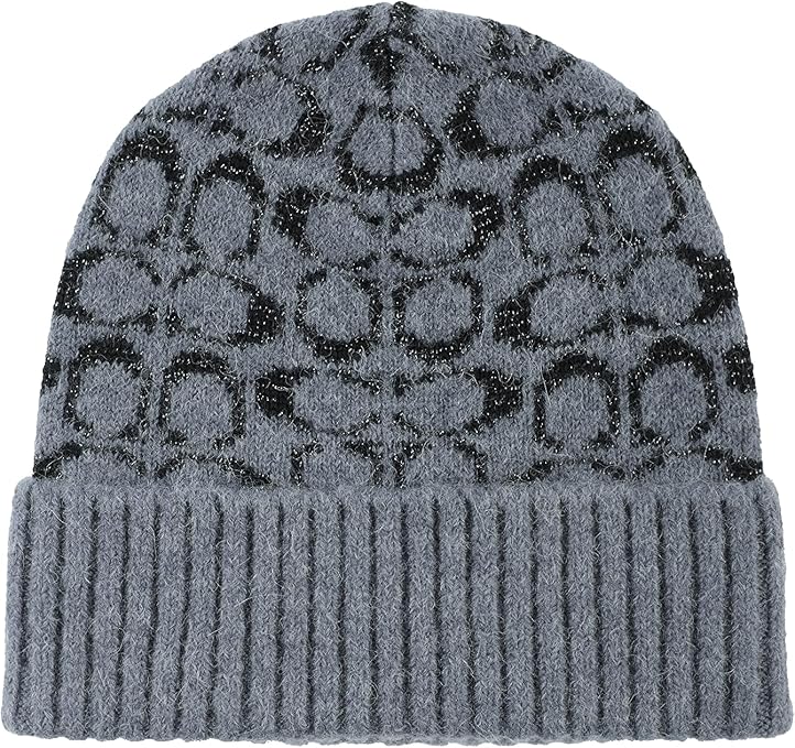 ★LECYTO★ LOGO JACQUARD BEANIEBLACK ROA Men's' Logo Jacquard Beanie Hat in Black | LN-CC®