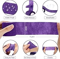 Vista 14 de Treela Paquete de 48 vendajes autoadhesivos a granel, 2 pulgadas x 5 yardas, vendaje cohesivo autoadherente, cinta elástica atlética, cinta