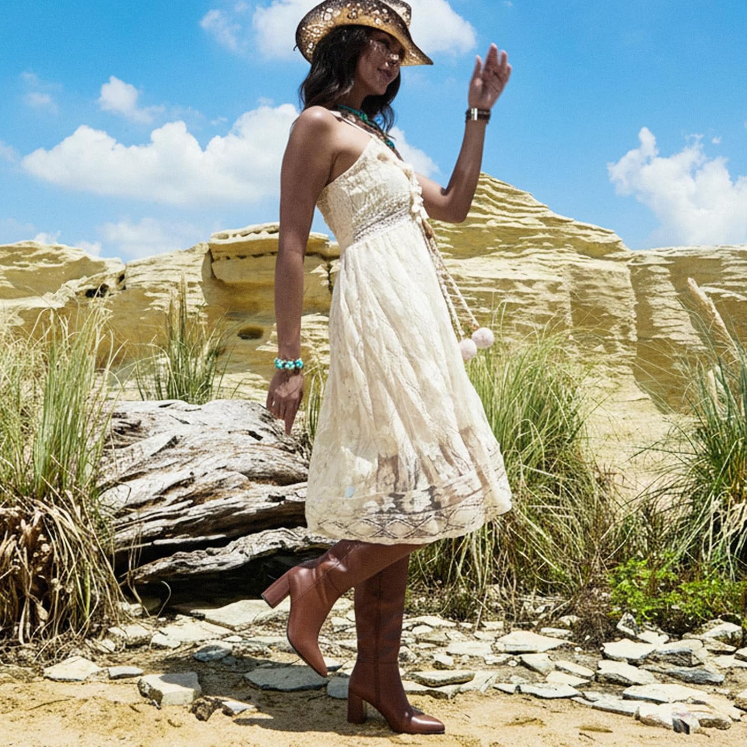 Vipost 3.35-inch Pointed Toe Knee High Boots for Women, Chunky Block Heel Tall Boots for Women with Side Zipper, Long Fall Winter Boot 2025 - Image 6