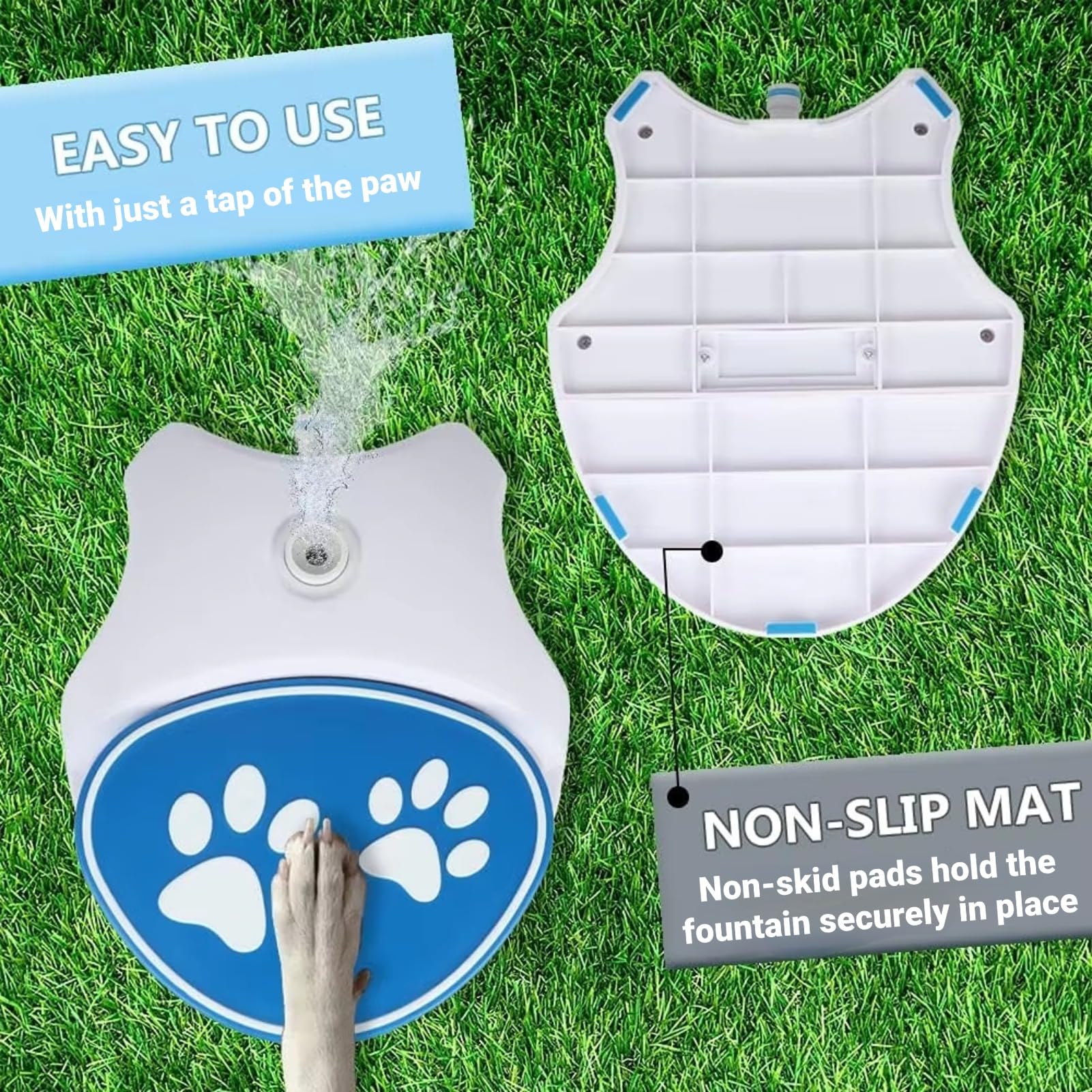 Zewnętrzna fontanna dla psa dog sprinkler regulowana fontanna dla psa, wygodna aktywna poidło dla psa z rurką dla psa dog water toys Fontanelle