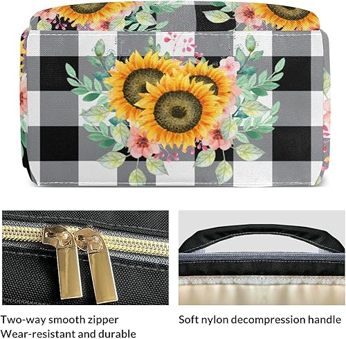 Miniatura 4 de Mochila de pañales con patrón de girasol con nombre, bolsa multifunción de gran capacidad para mamá, papá, unisex, niño y niña, Diseño 1, Mochilas