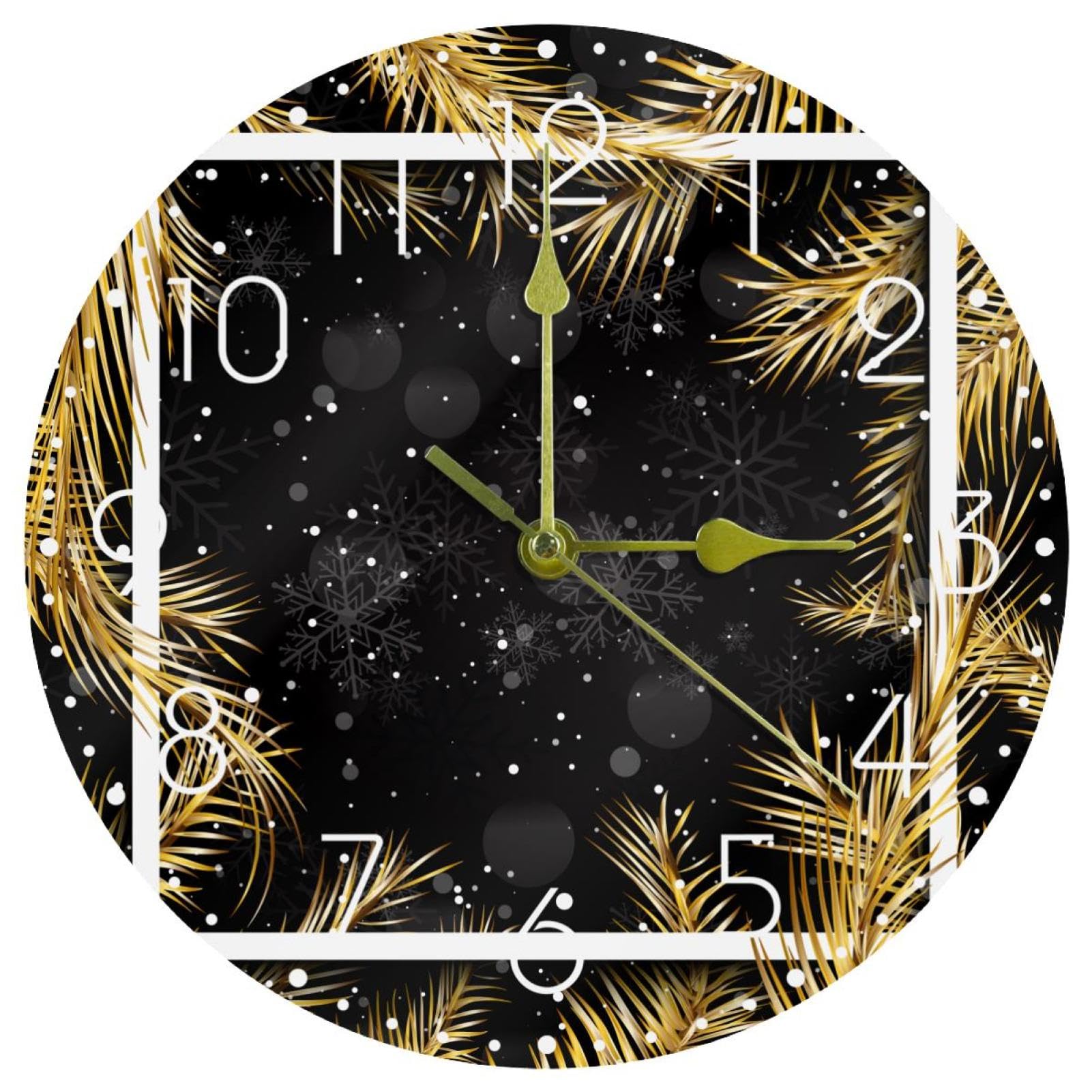 Horloge murale ronde en acrylique silencieuse pour salon moderne