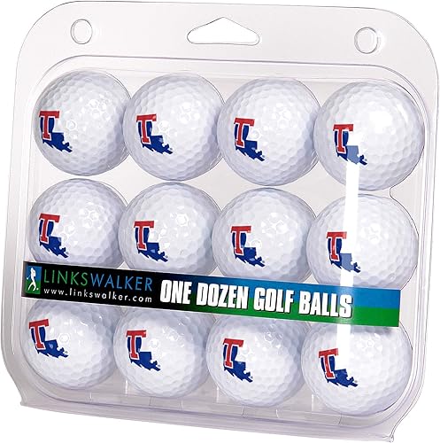 LinksWalker Bolas de golf universitarias de 12 bolas de regalo, tamaño reglamentario, 2 piezas