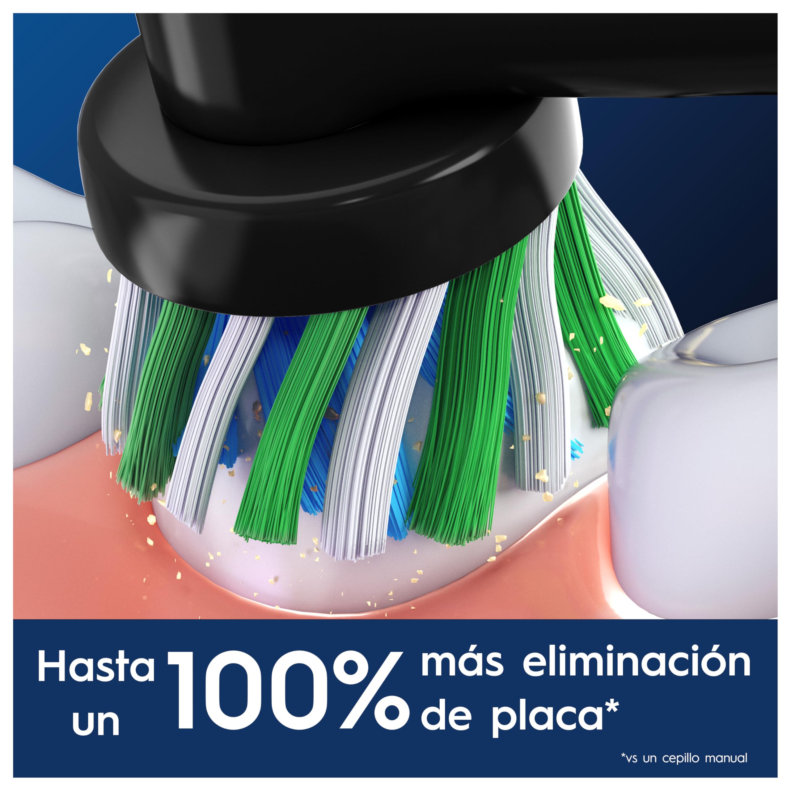 Oral-B Pro CrossAction Cabezales de Recambio Originales, Negro, 12 Unidades, para Cepillo Eléctrico con Indicador de Uso