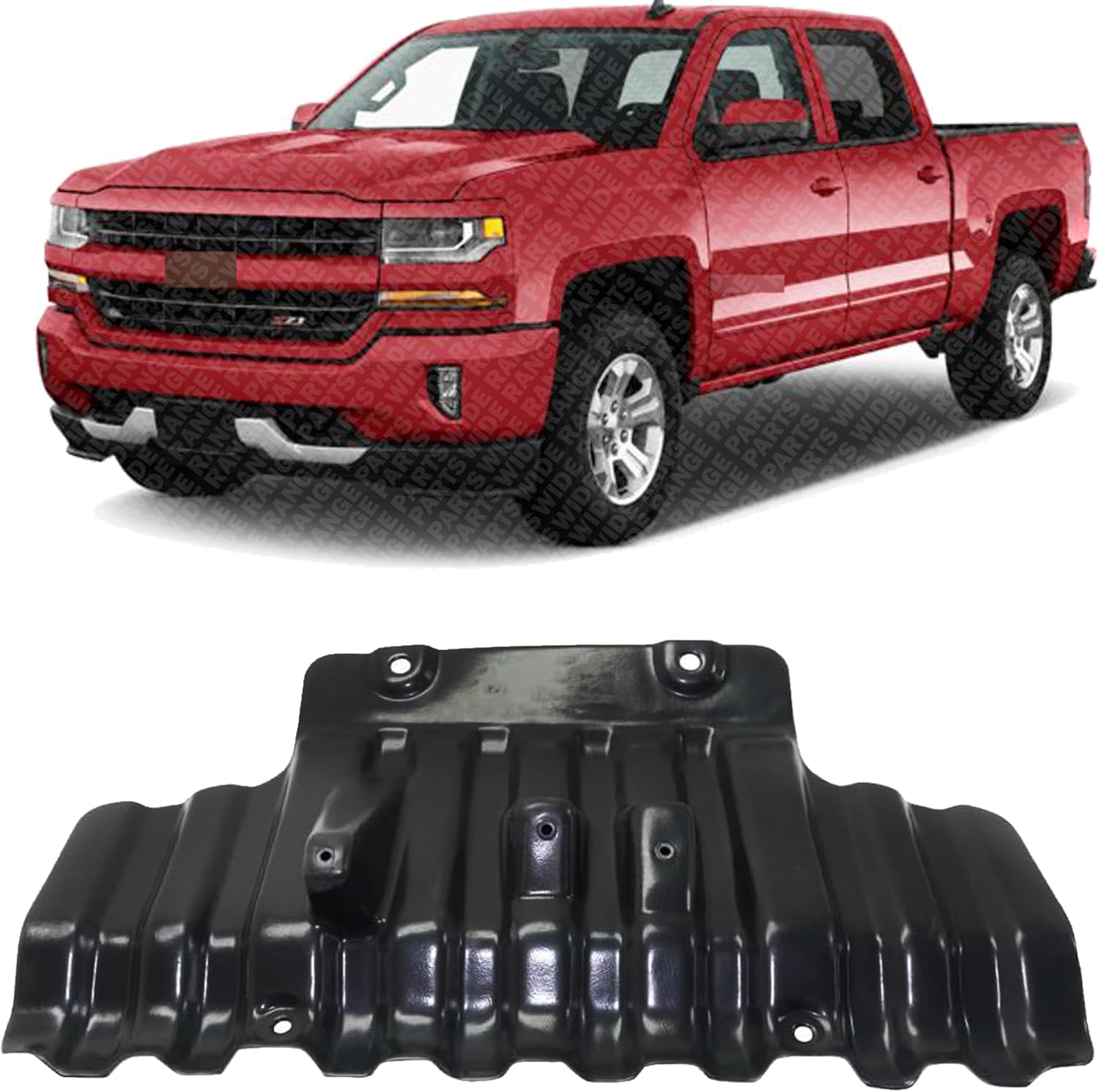 Front Engine Splash Shield Under Cover Direct Replacement for 2011-2019 Chevrolet Silverado & GMC Sierra 2500 3500HD | Front Engine Guard Panel GM1228166 84061009